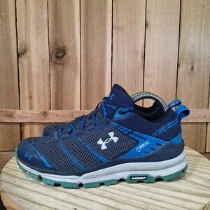 Under Armour Verge Low GTX Shoes Womens 8.5 Blue Gore-Tex Trail Hiking Sneakers